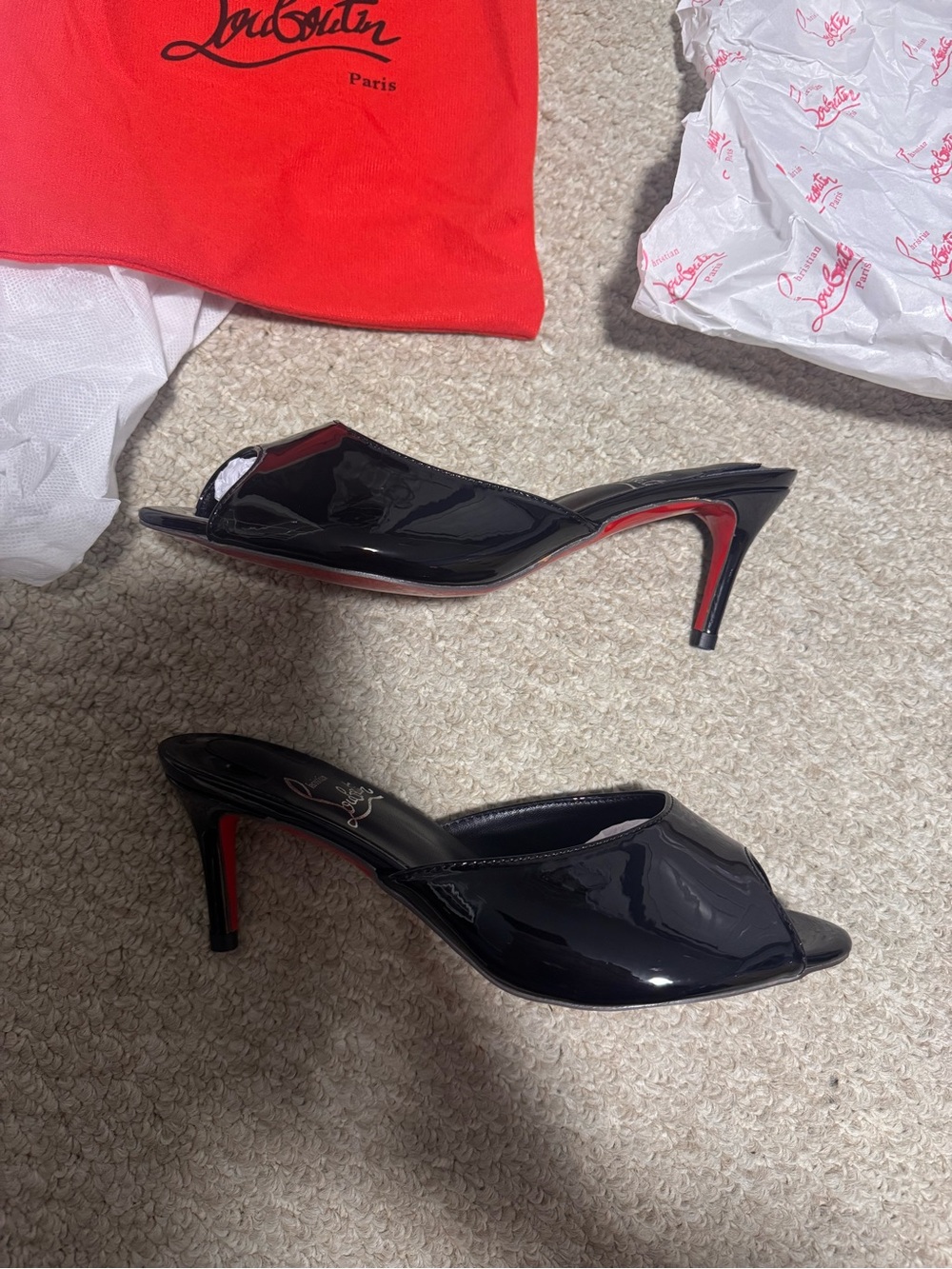 New Red Bottom Sandal Heels - Picture 6 of 6
